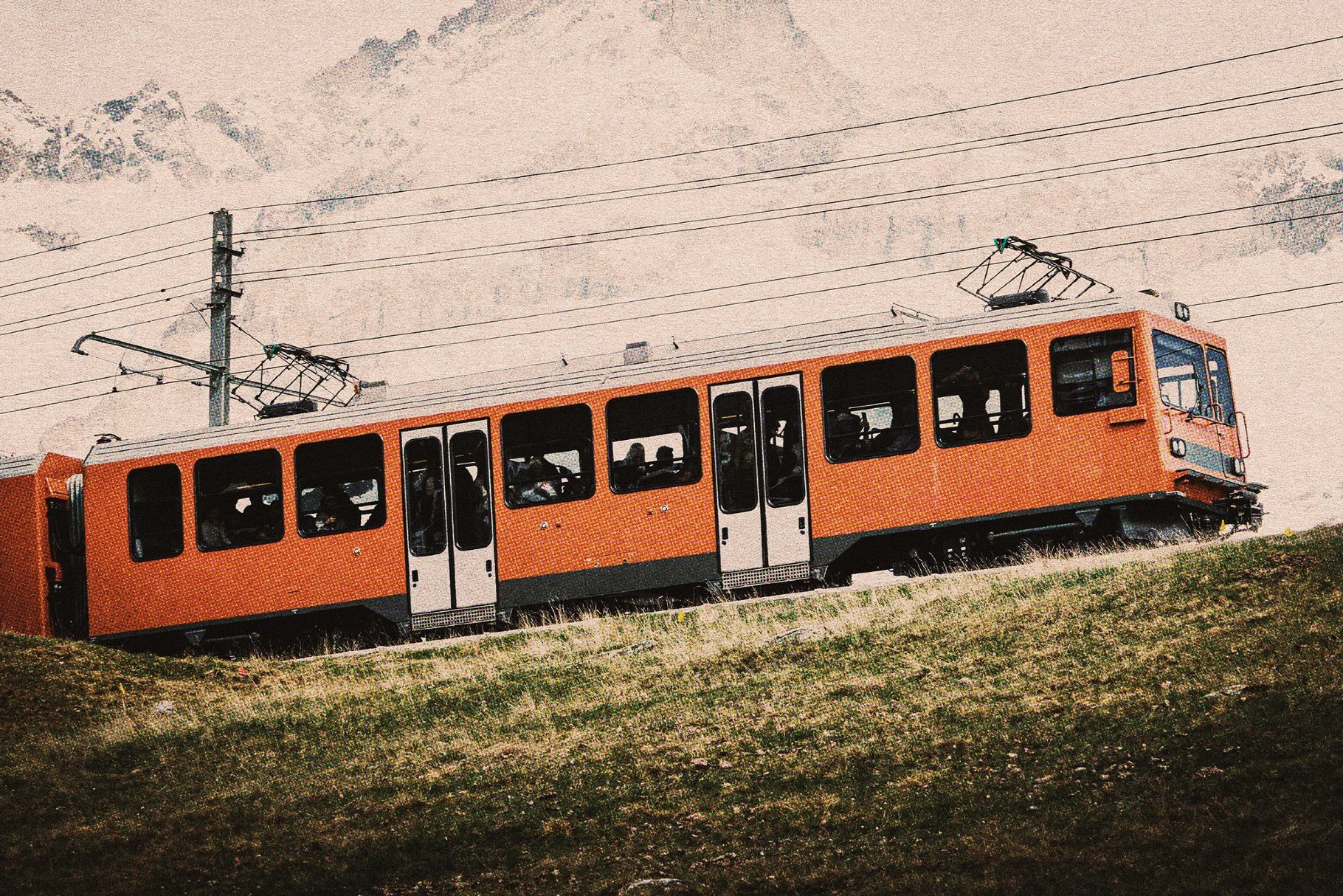 Contrast Retro Postcard Effect