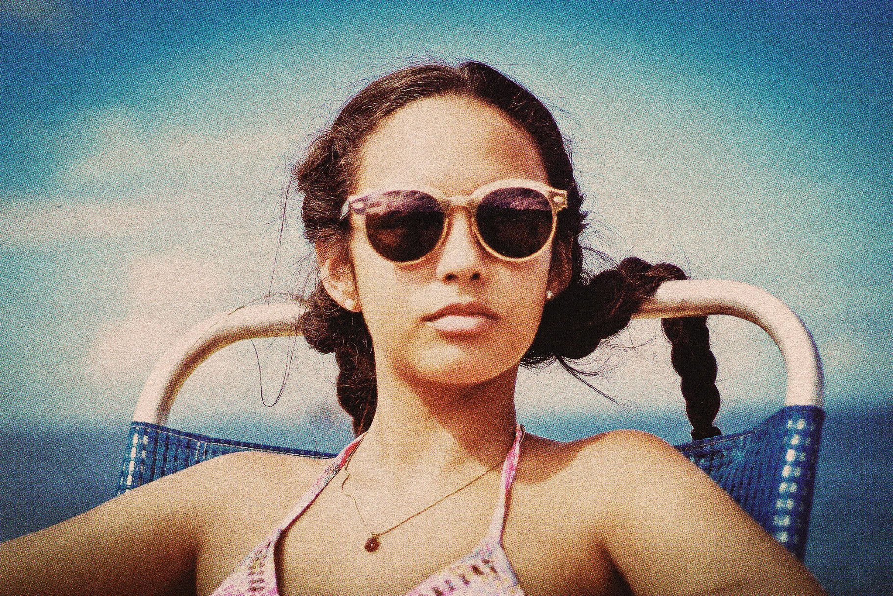 Contrast Retro Postcard Effect