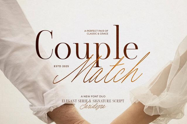 Couple Match - Luxury Font Duo