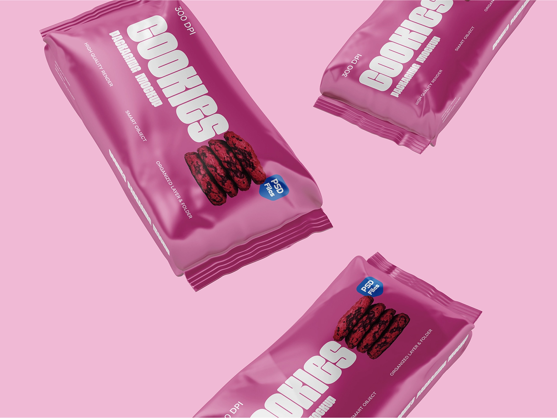 Flying Cookies Packaging Mockup