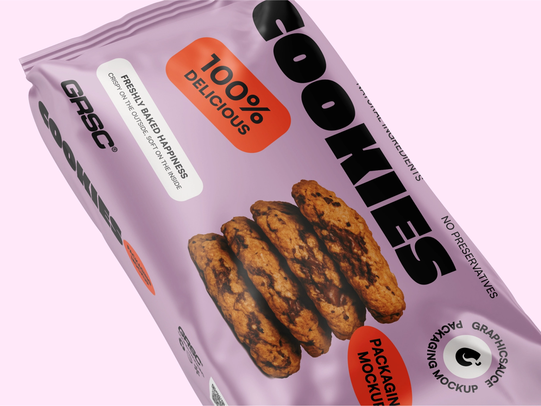 Flying Cookies Packaging Mockup