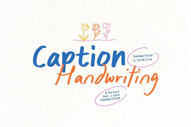Caption Handwriting - Cute Font Duo