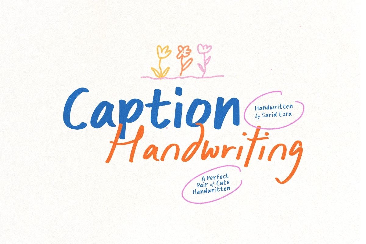Caption Handwriting - Cute Font Duo
