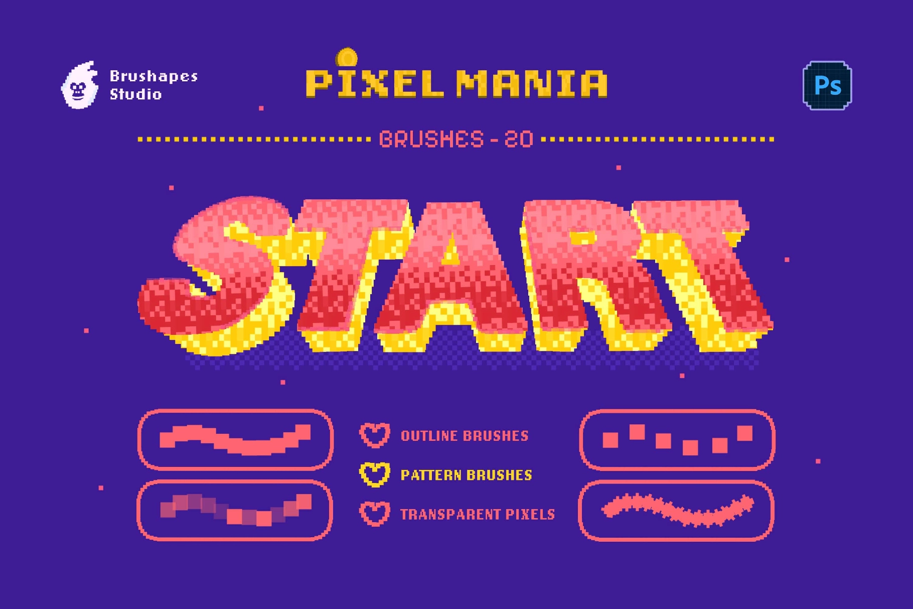 Pixel Mania Photoshop Brushes