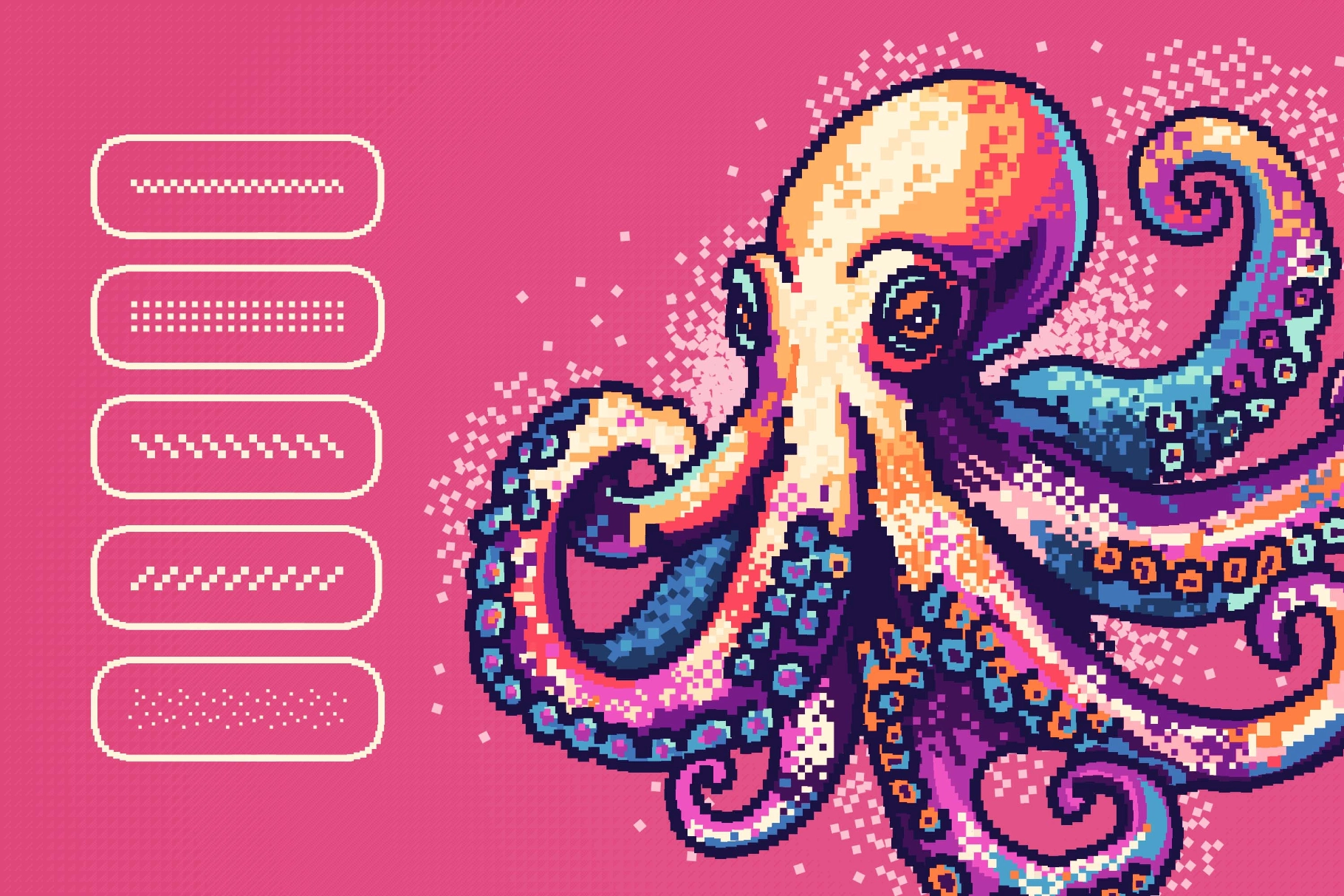 Pixel Mania Illustrator Brushes
