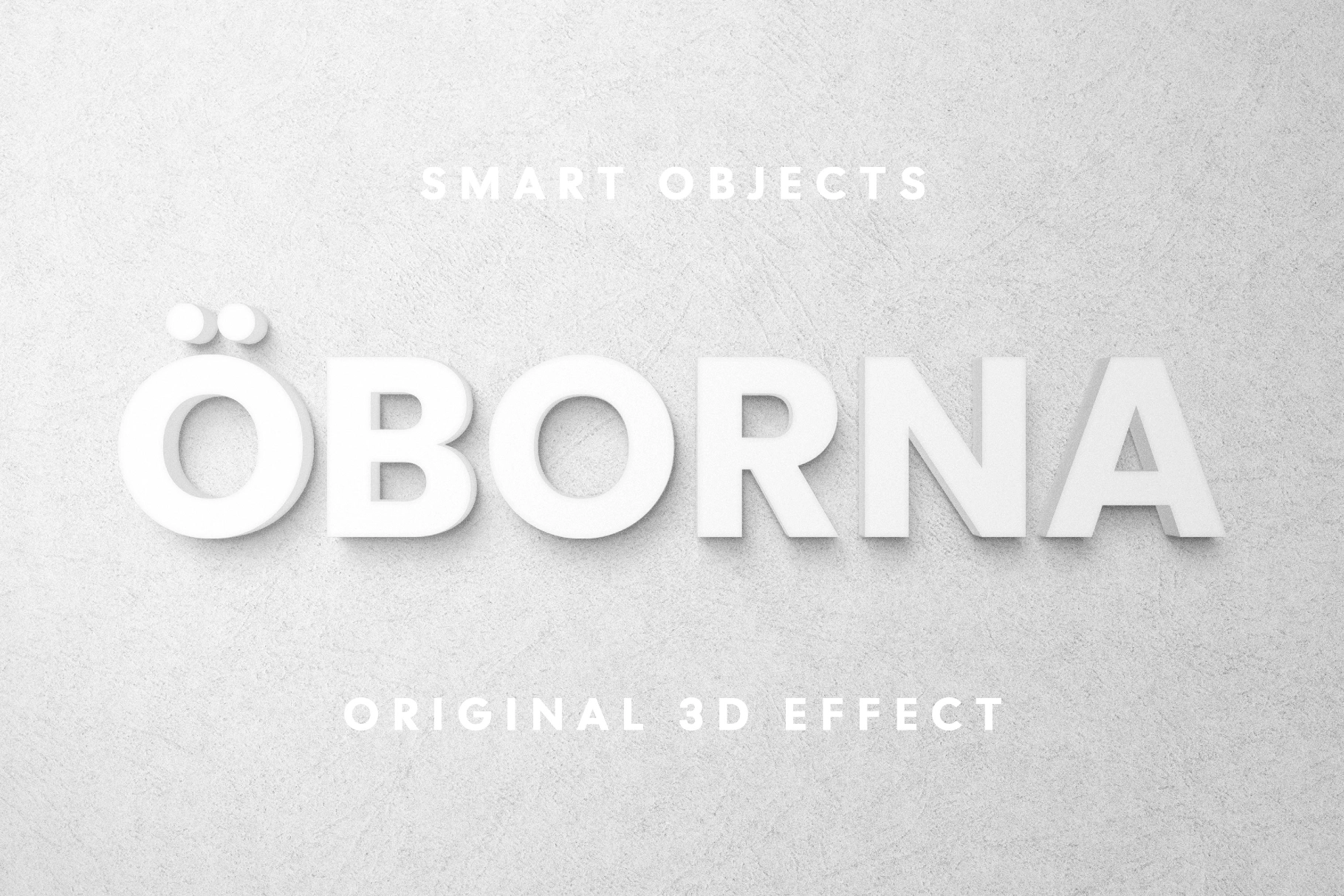 White 3D Signage Effect