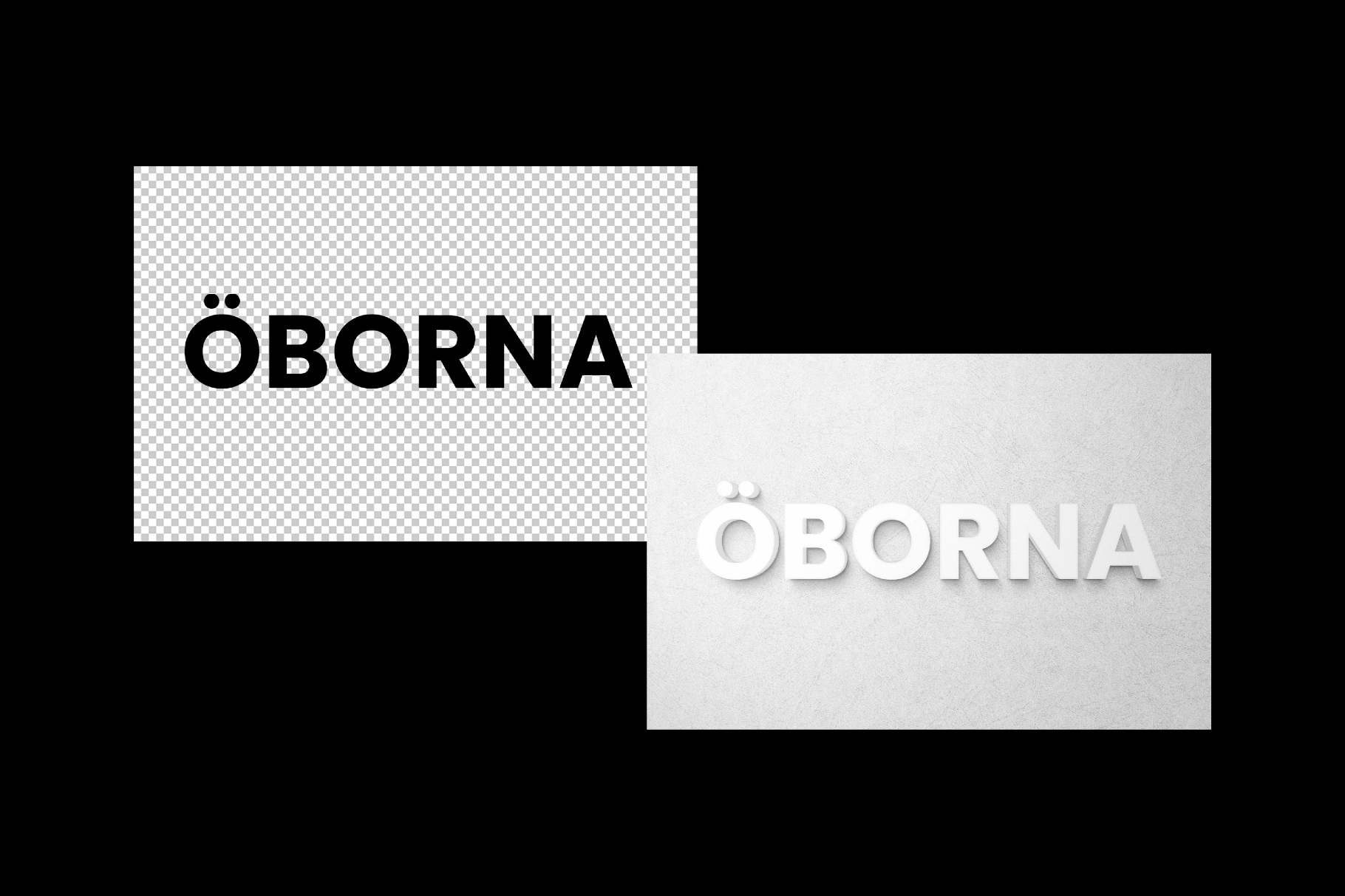 White 3D Signage Effect