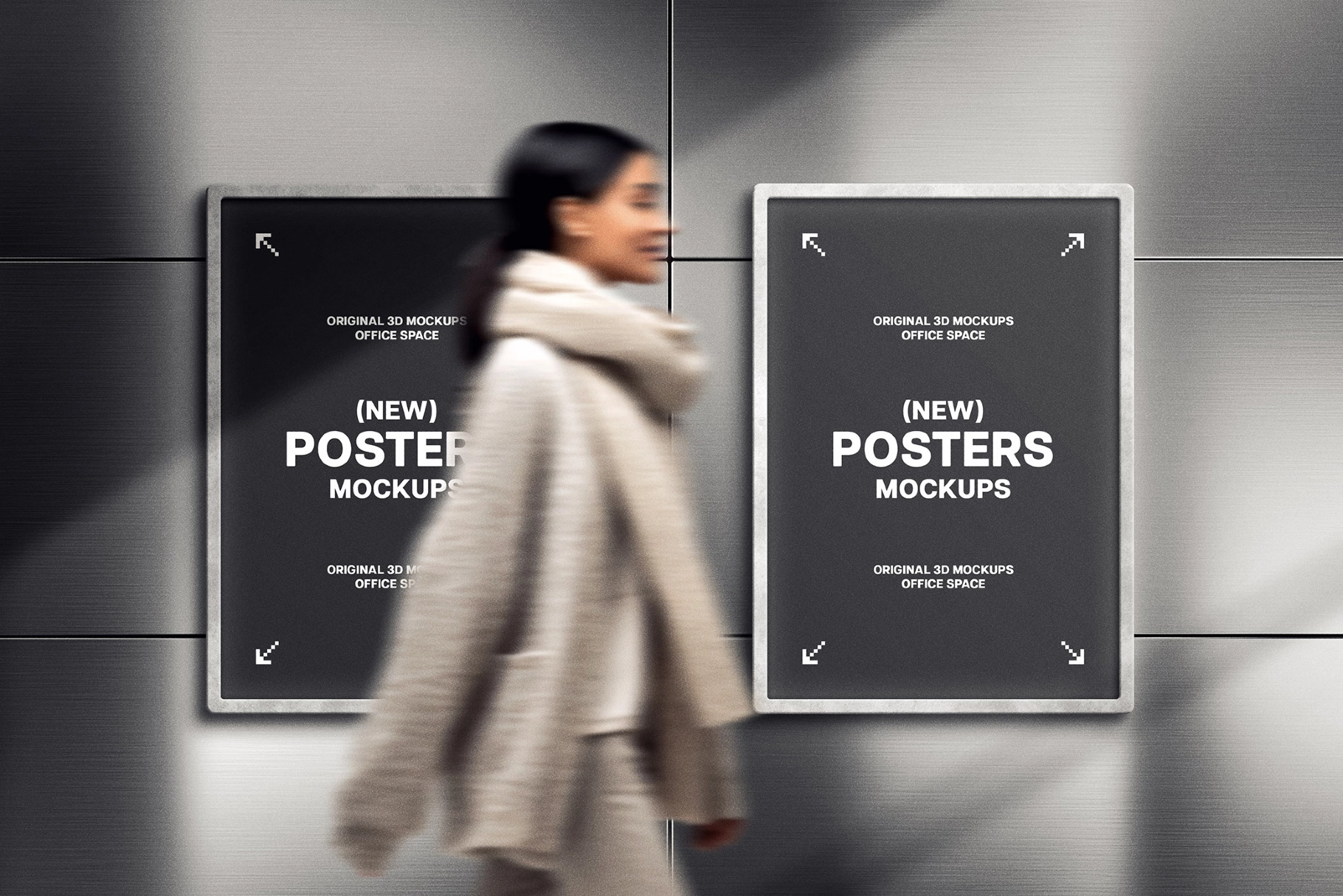 Outdoor Metal Posters Mockup