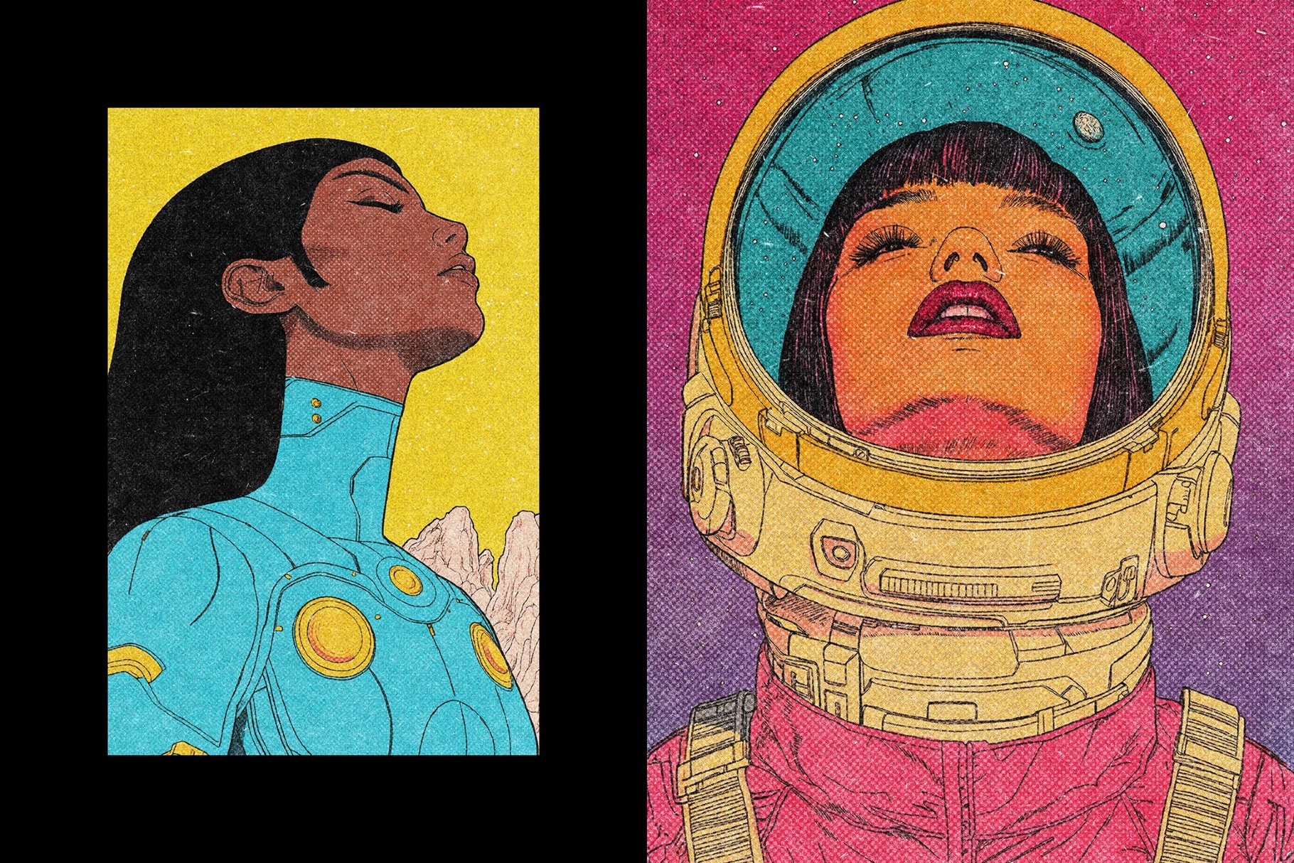 Halftone Color Print Photo Effect