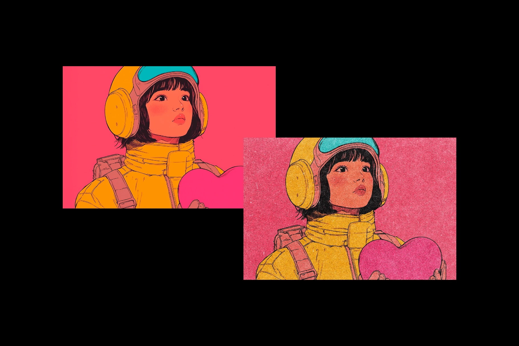 Halftone Color Print Photo Effect