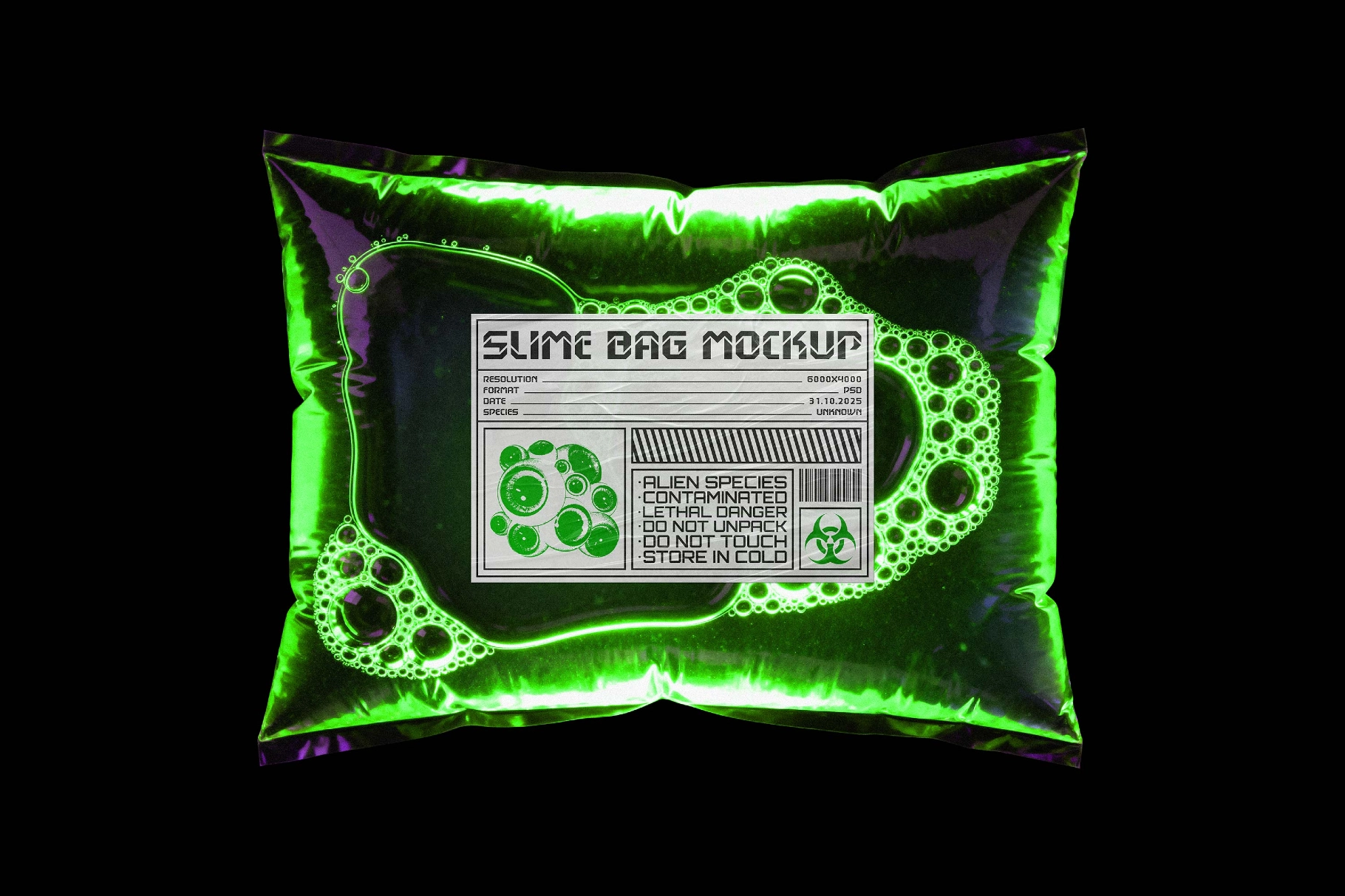 Sealed Plastic Bag Mockup