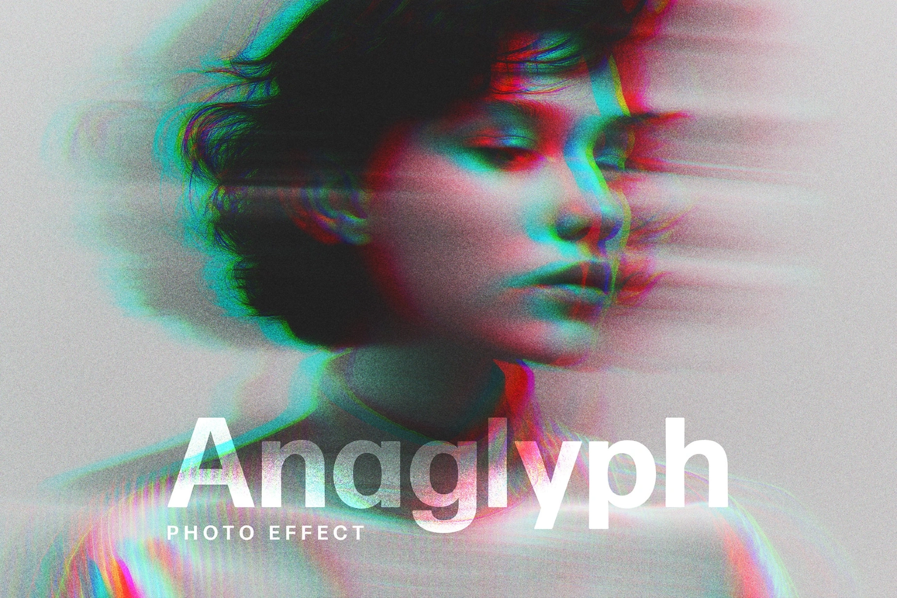 Glitch Anaglyph Photo Effect