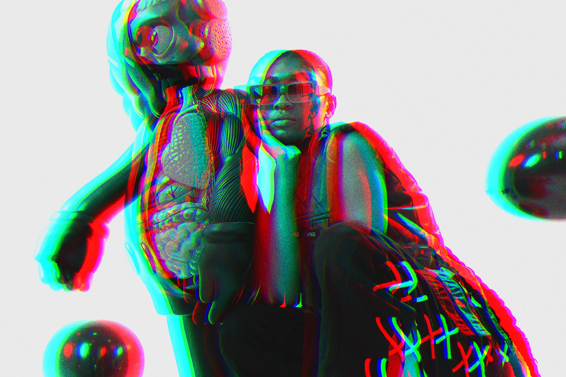 Glitch Anaglyph Photo Effect