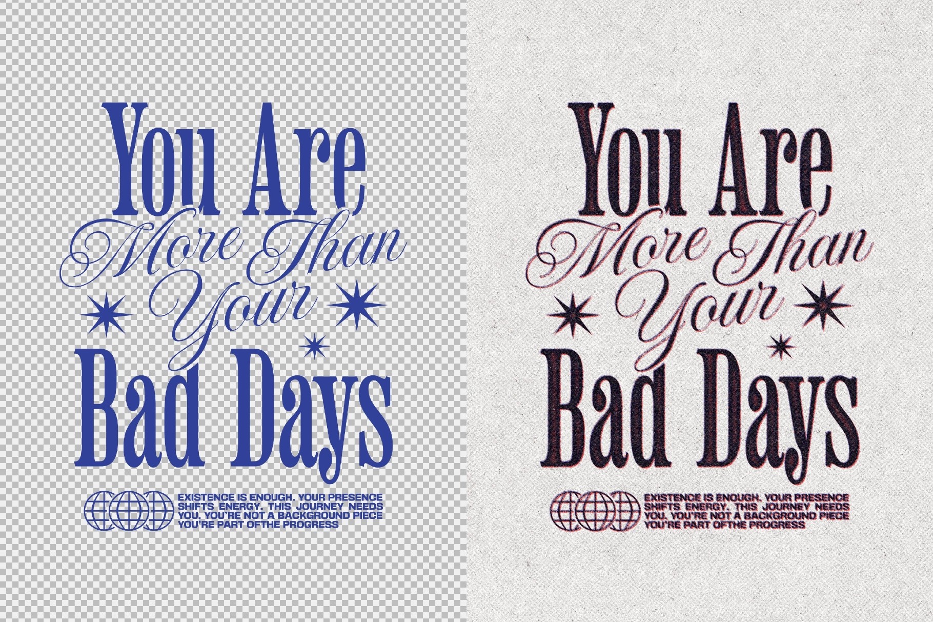 Grunge Text & Logo Print Effect