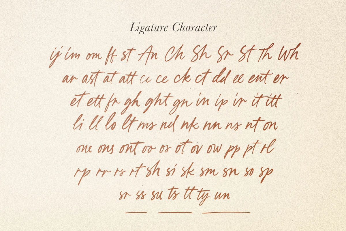 Written by Artist - Ligature Script