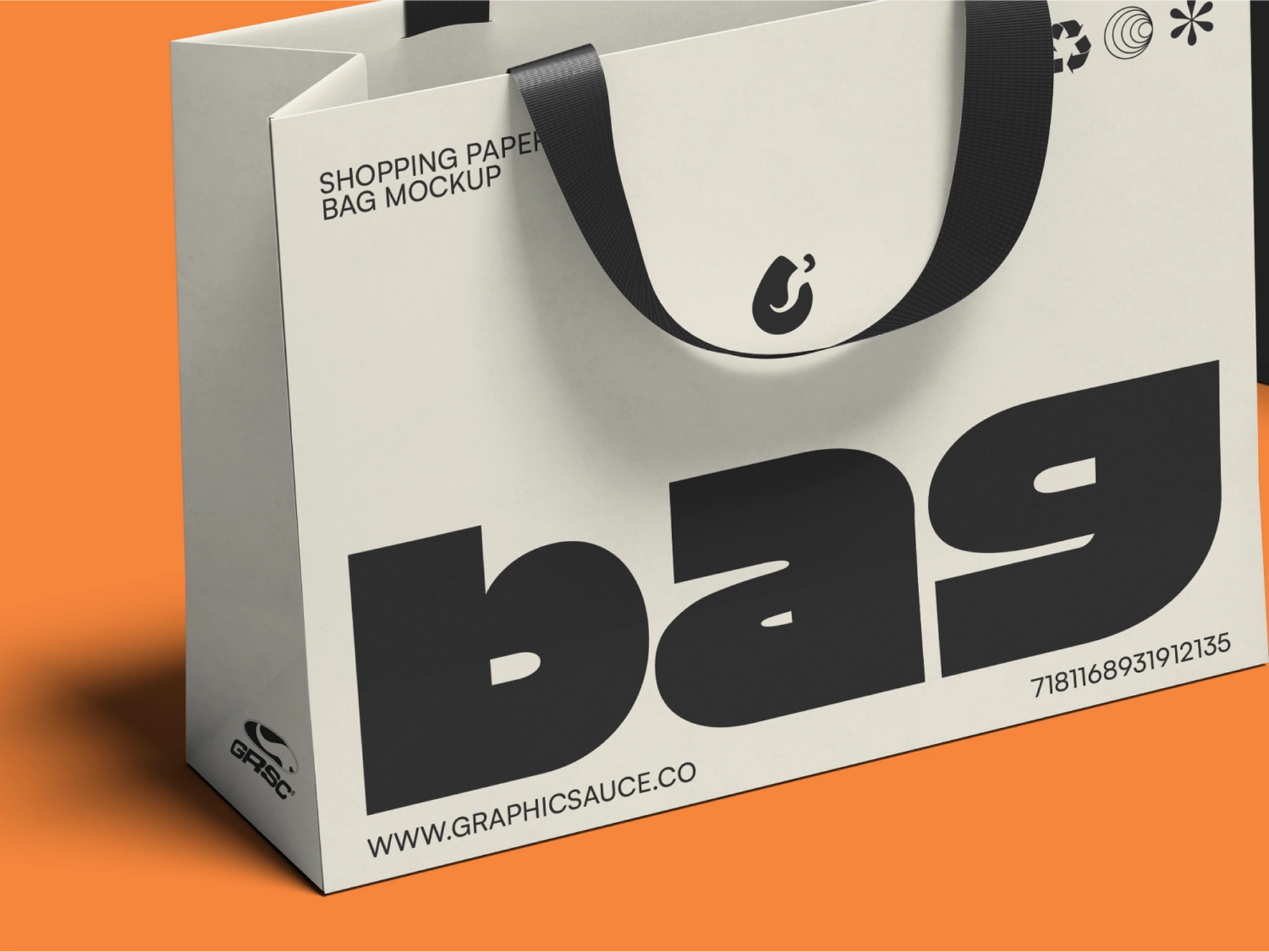 Half Side Shopping Bag Mockup