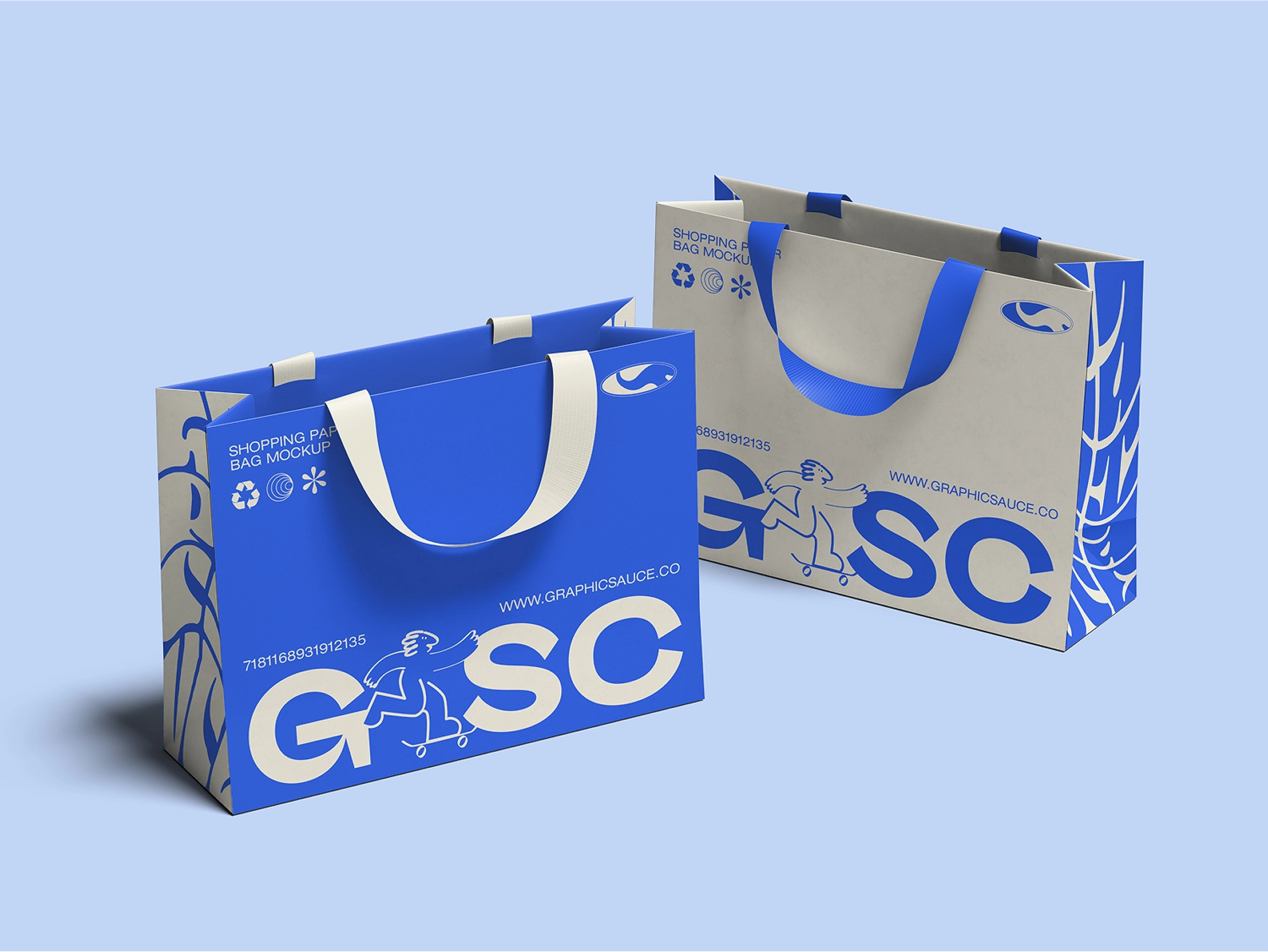 Half Side Shopping Bag Mockup