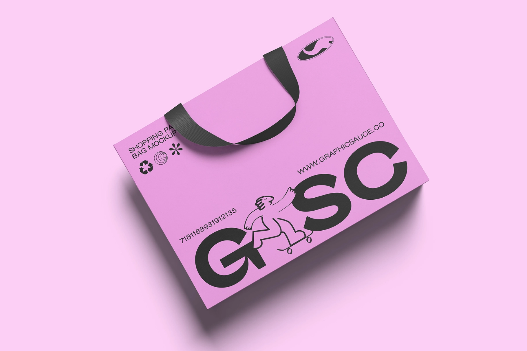 Top View Shopping Bag Mockup