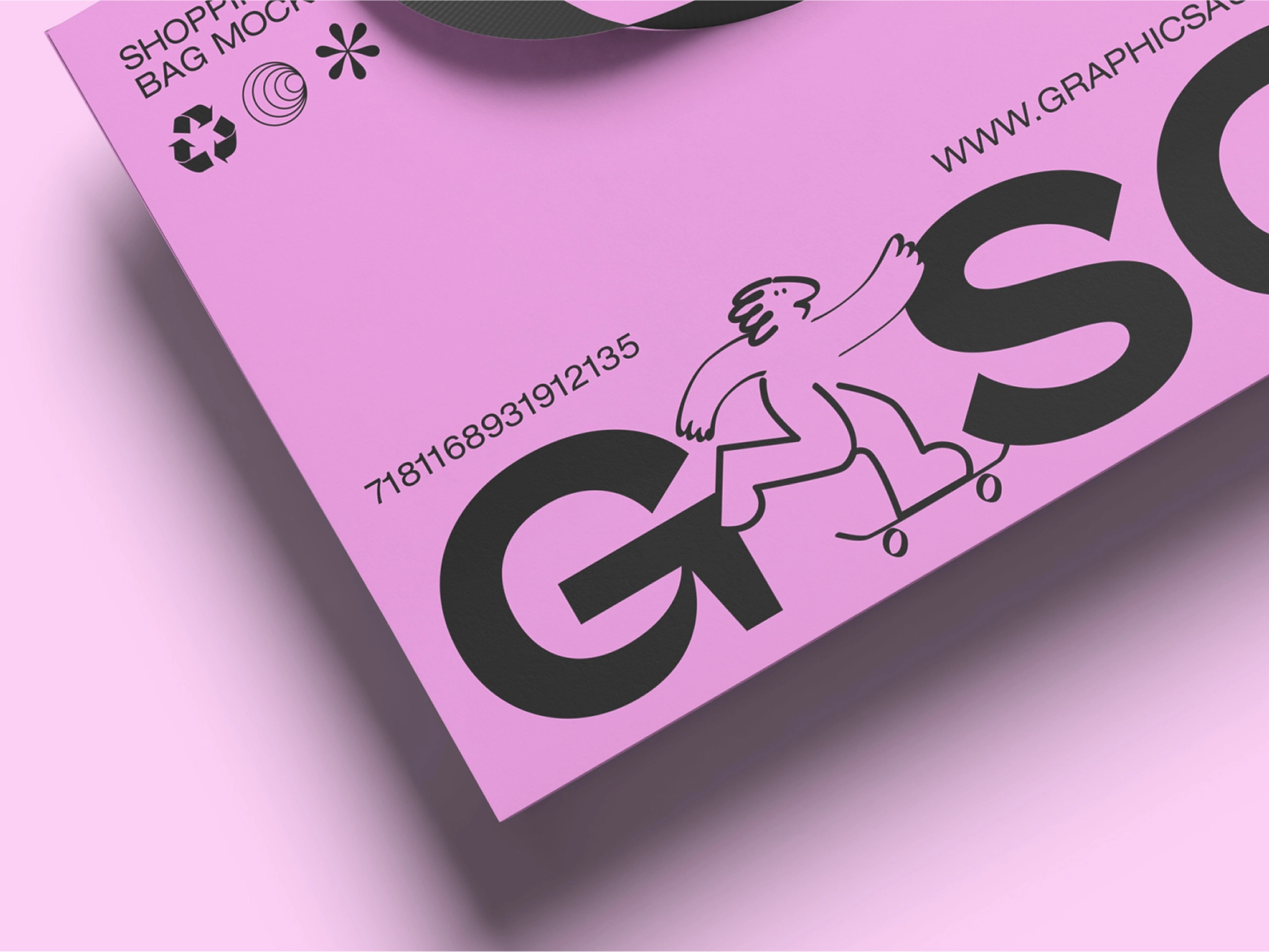 Top View Shopping Bag Mockup