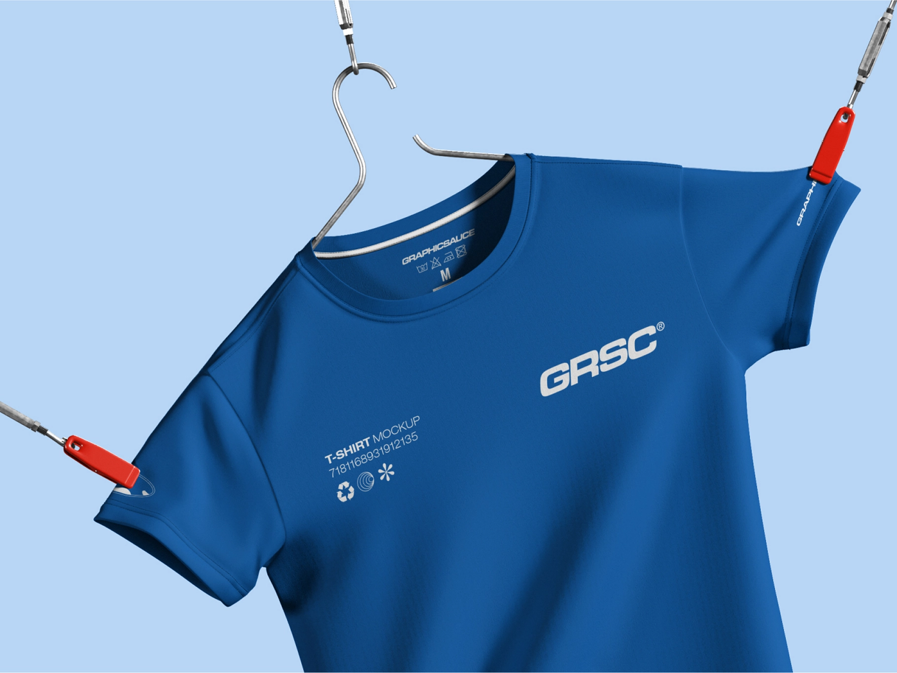 Flying Hanging T-Shirt Mockup