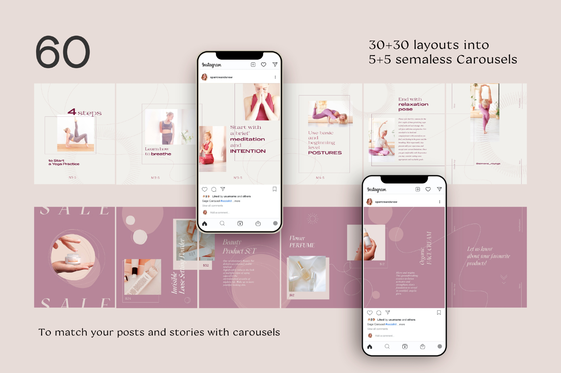 Wellness Social Media Kit CANVA PS