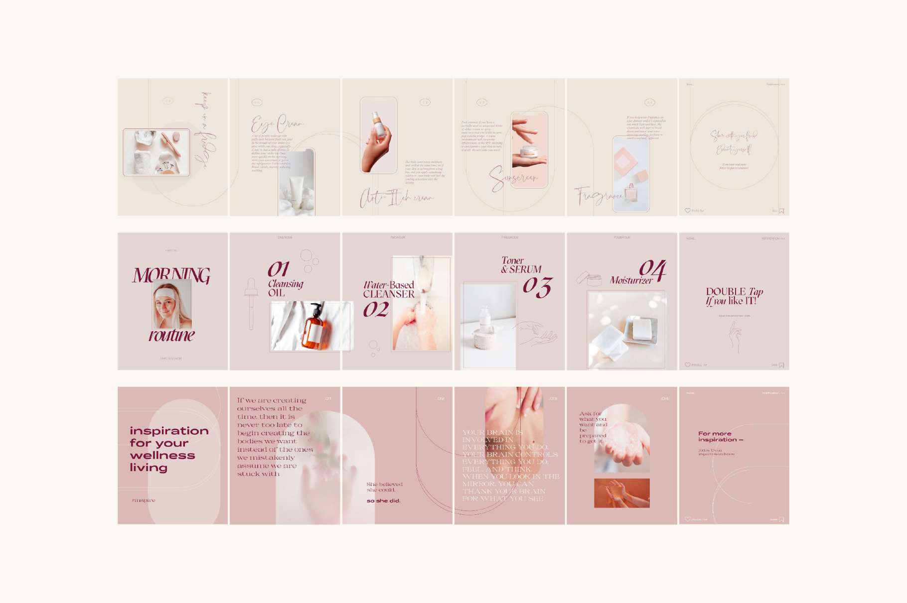 Wellness Social Media Kit CANVA PS