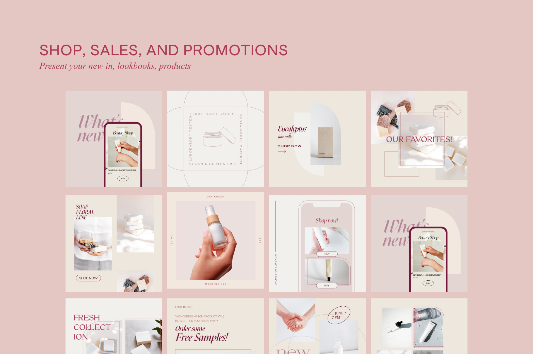 Wellness Social Media Kit CANVA PS
