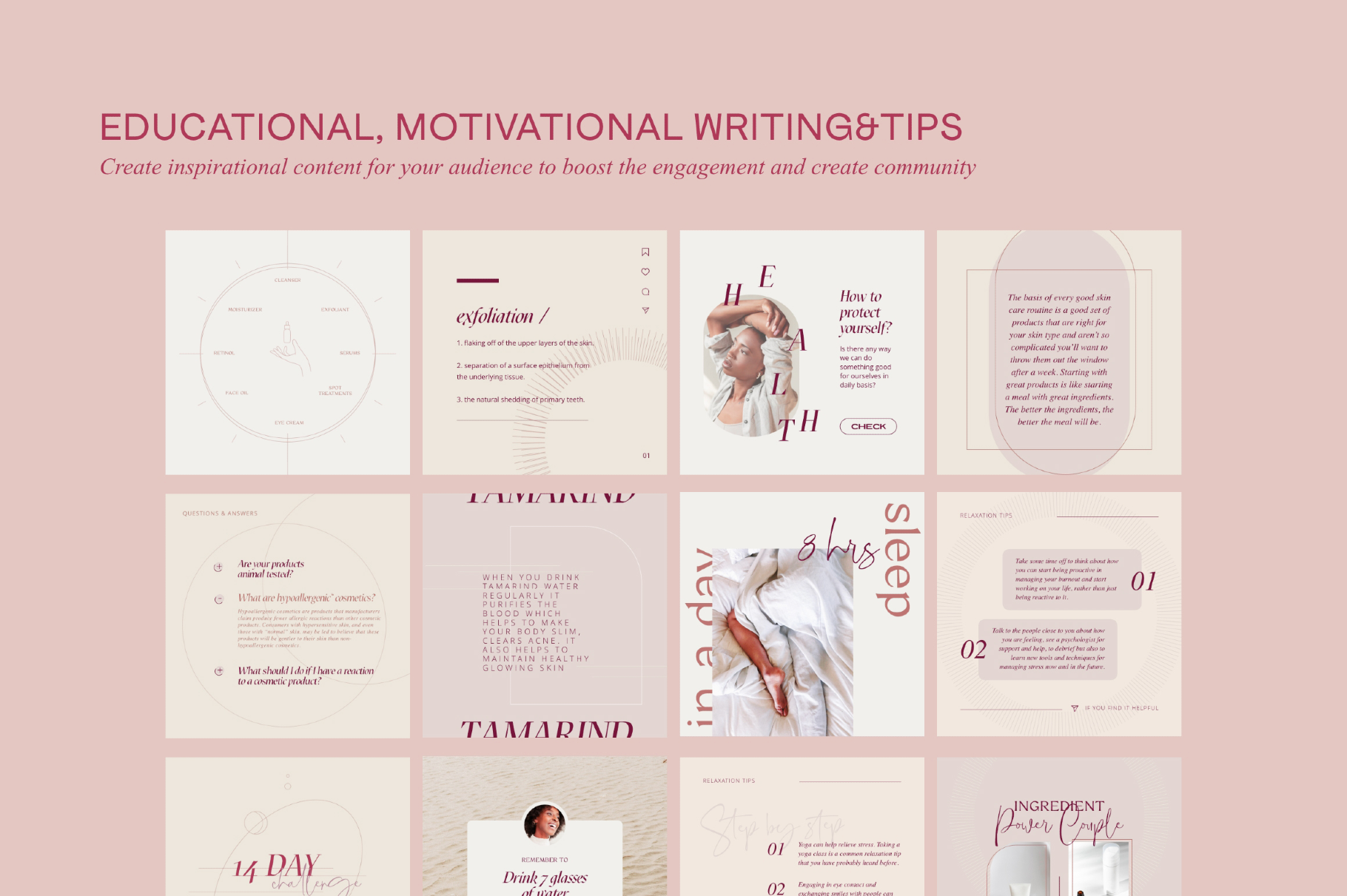 Wellness Social Media Kit CANVA PS