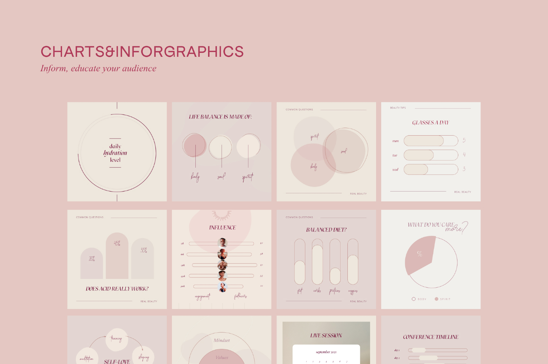 Wellness Social Media Kit CANVA PS