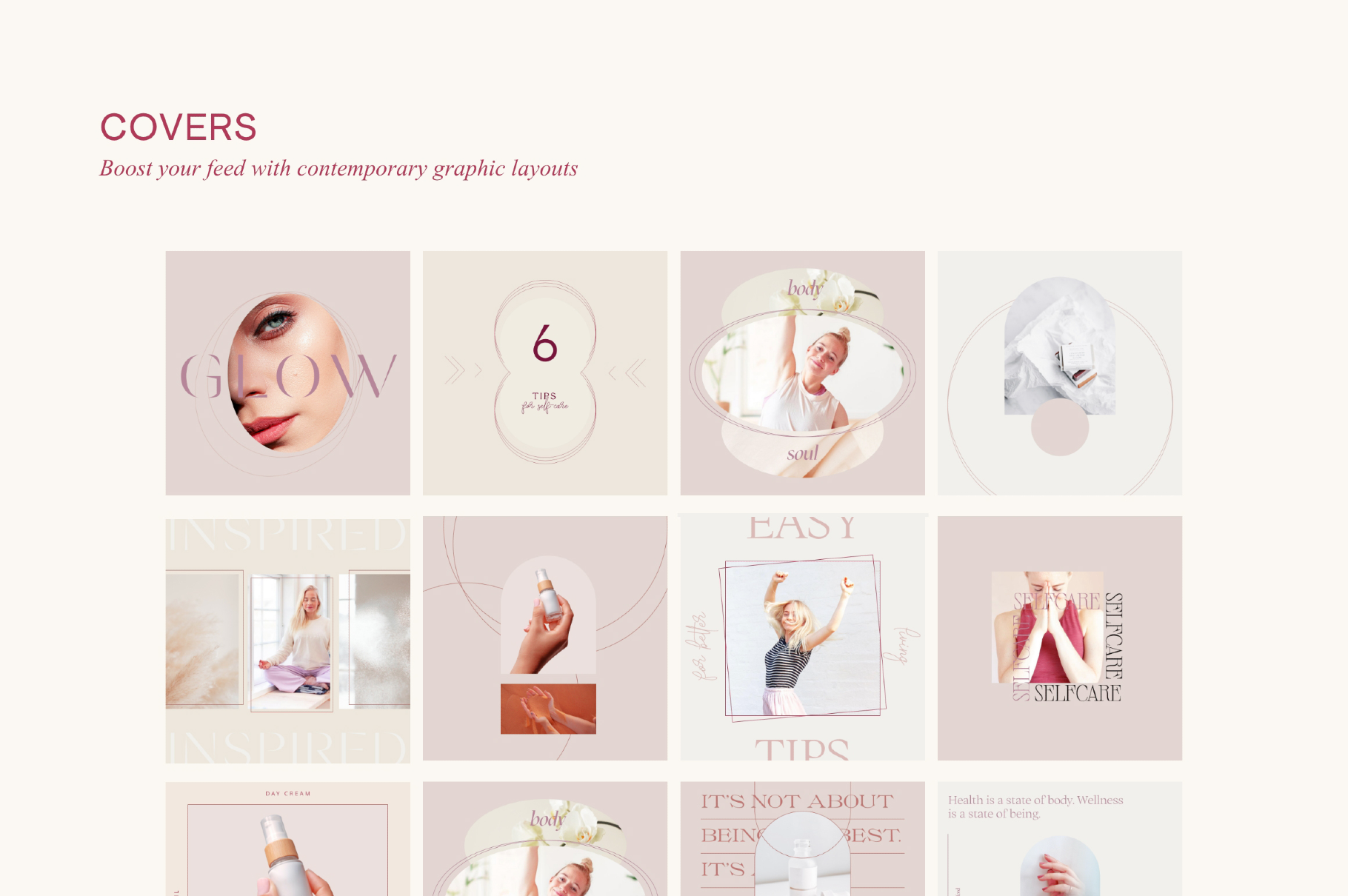 Wellness Social Media Kit CANVA PS