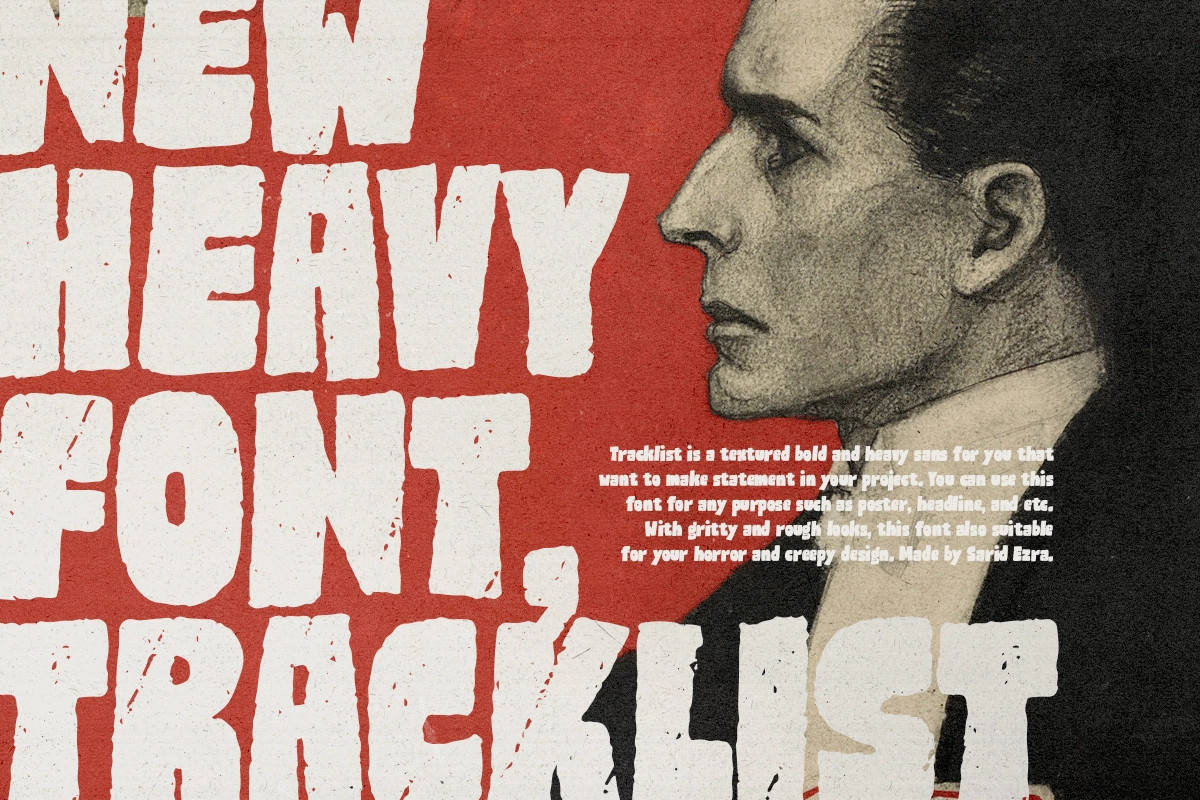 Tracklist - Rough Bold Font