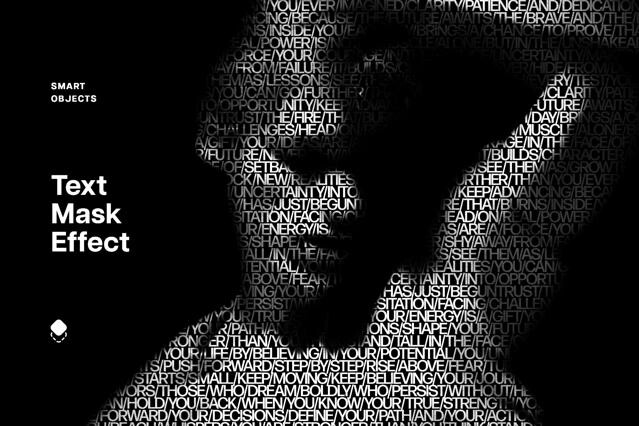 Text Mask Photo Effect