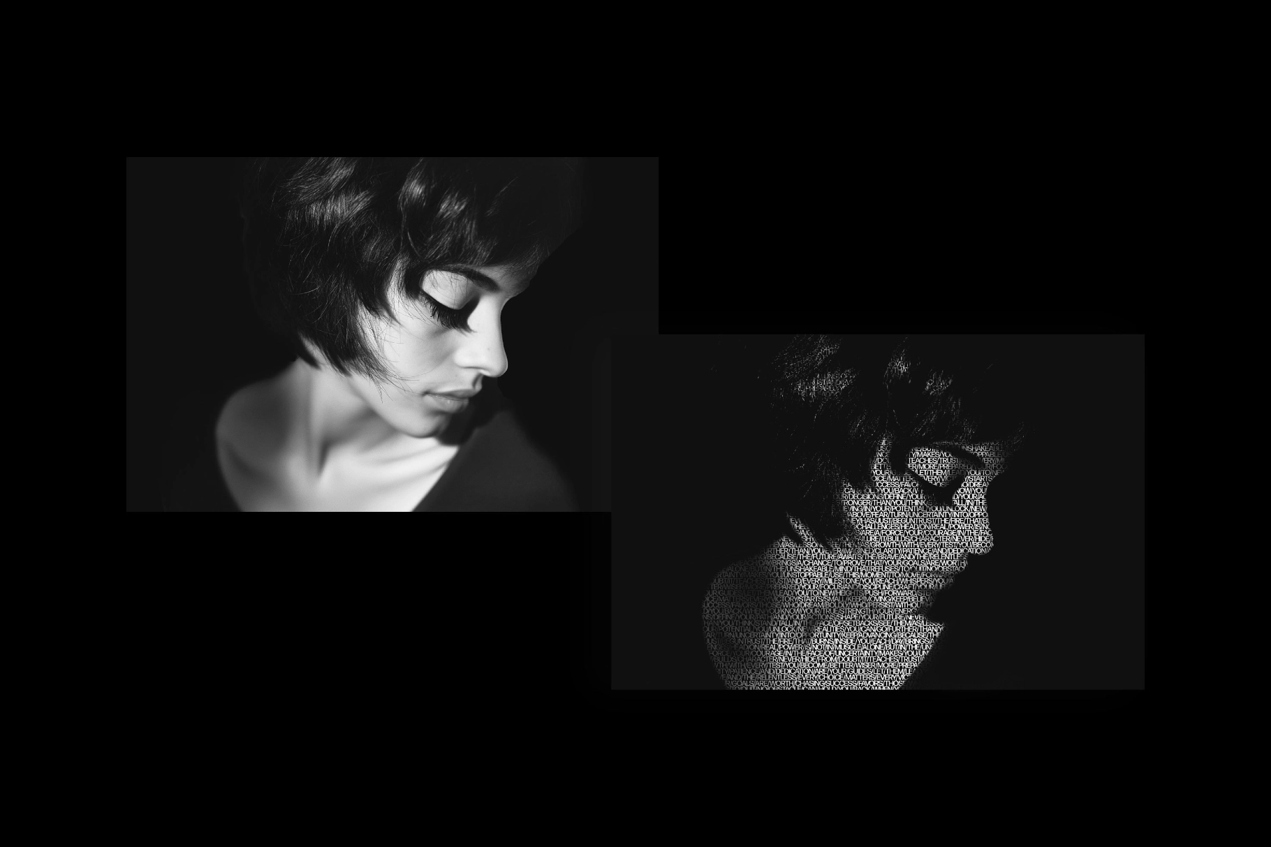 Text Mask Photo Effect
