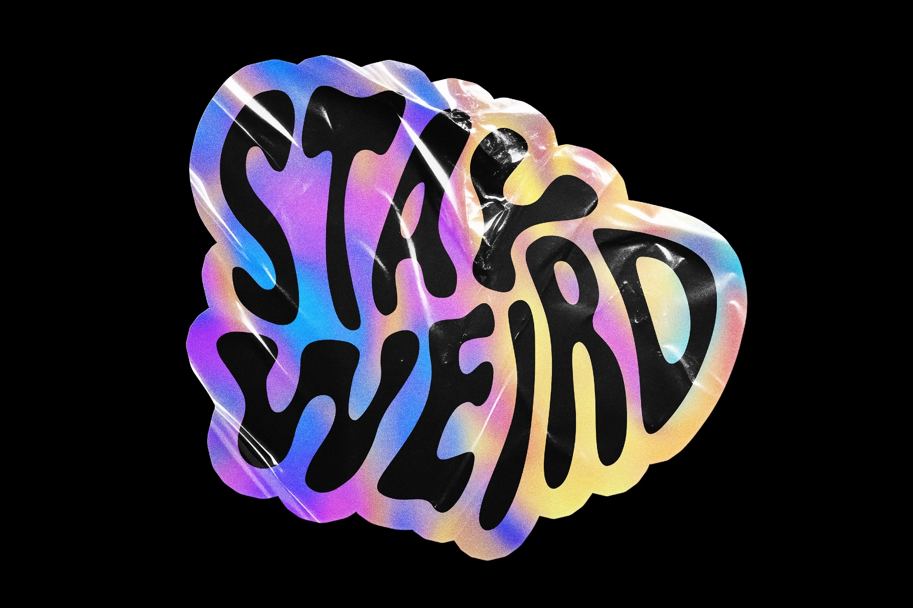 Holo Wrinkled Sticker Effect