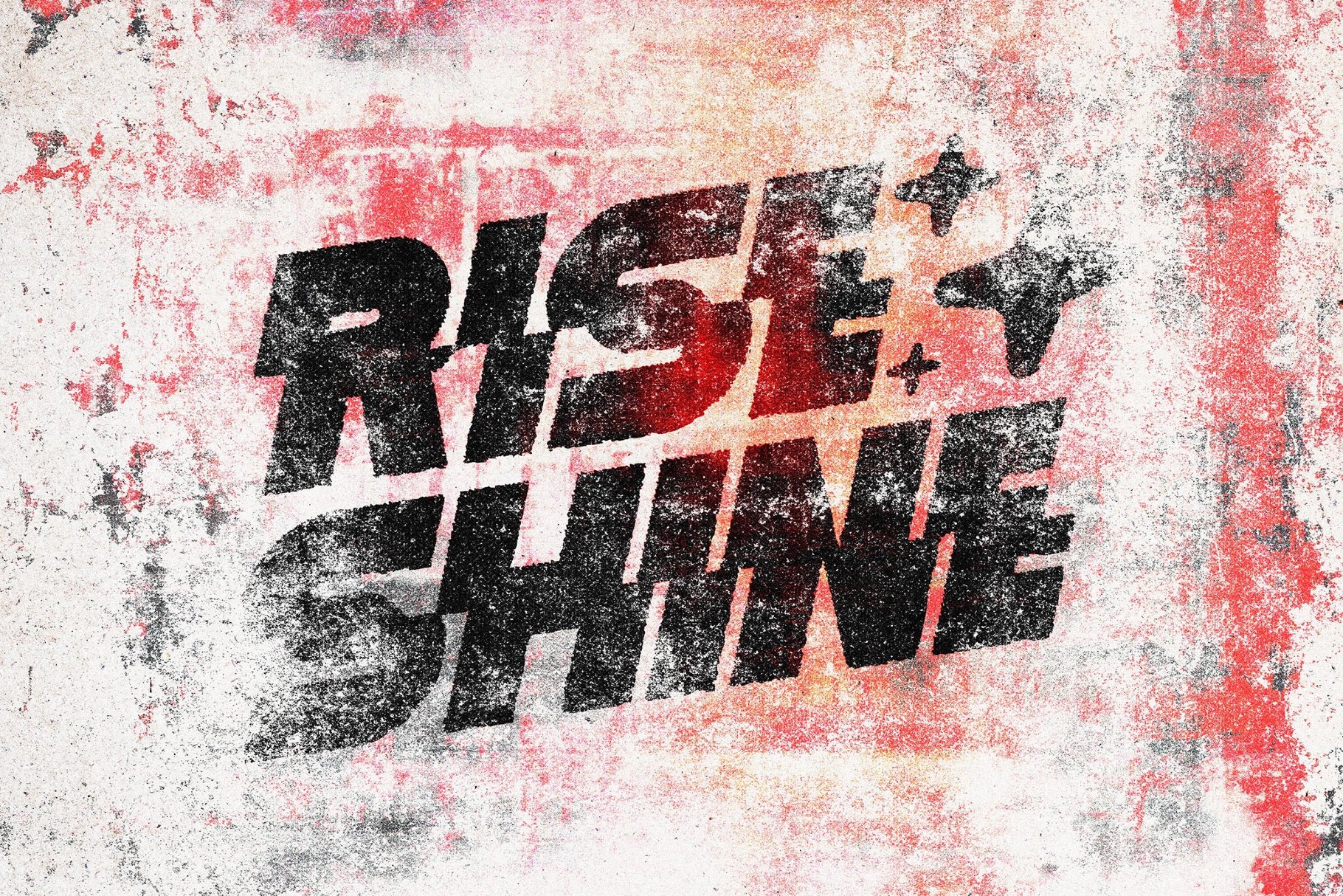 Grunge Print Text & Logo Effect
