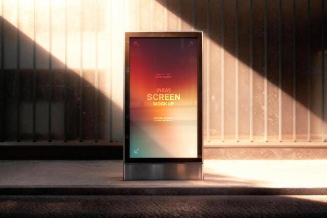 Golden Hour Digital Sigange Mockup