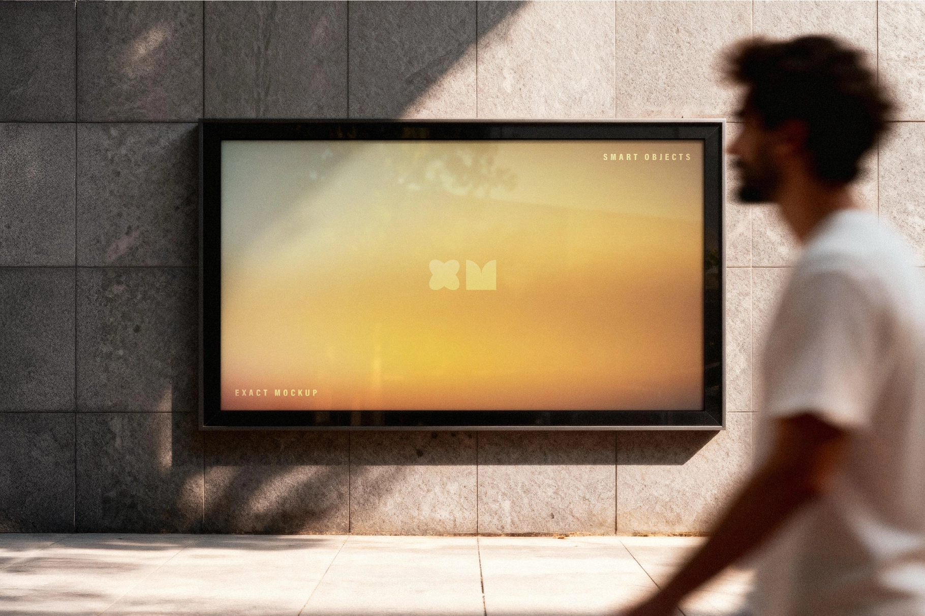 Outdoor Framed Billboard Mockup