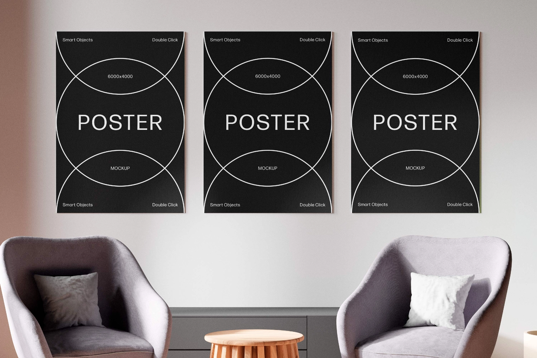 Scandinavian Lounge Poster Mockup