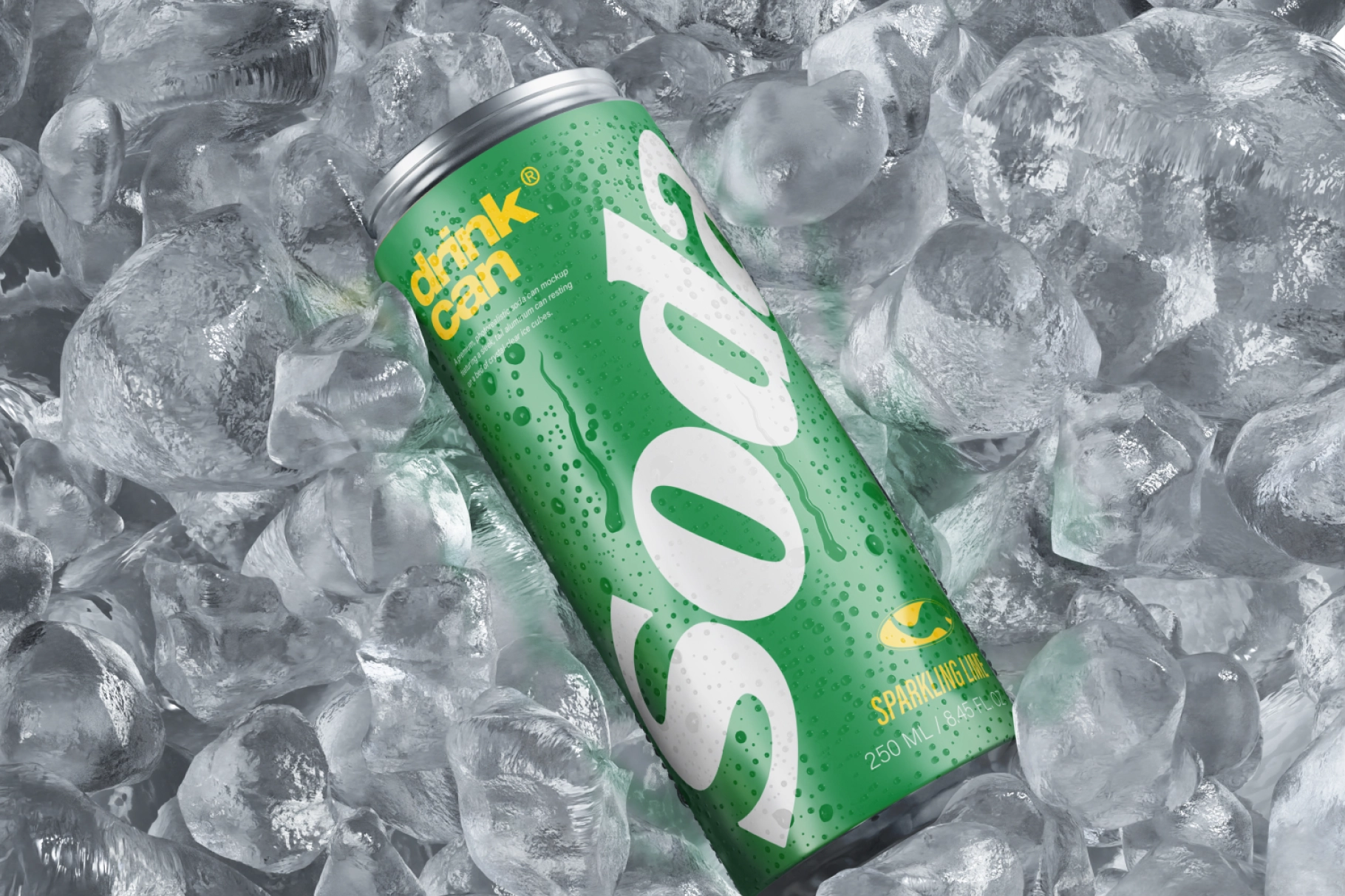 Isometric Soda Can Mockup