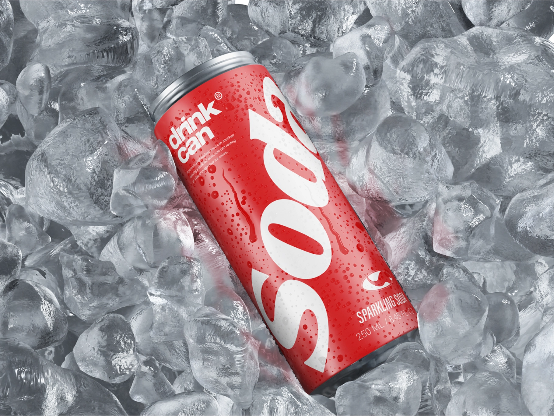 Isometric Soda Can Mockup