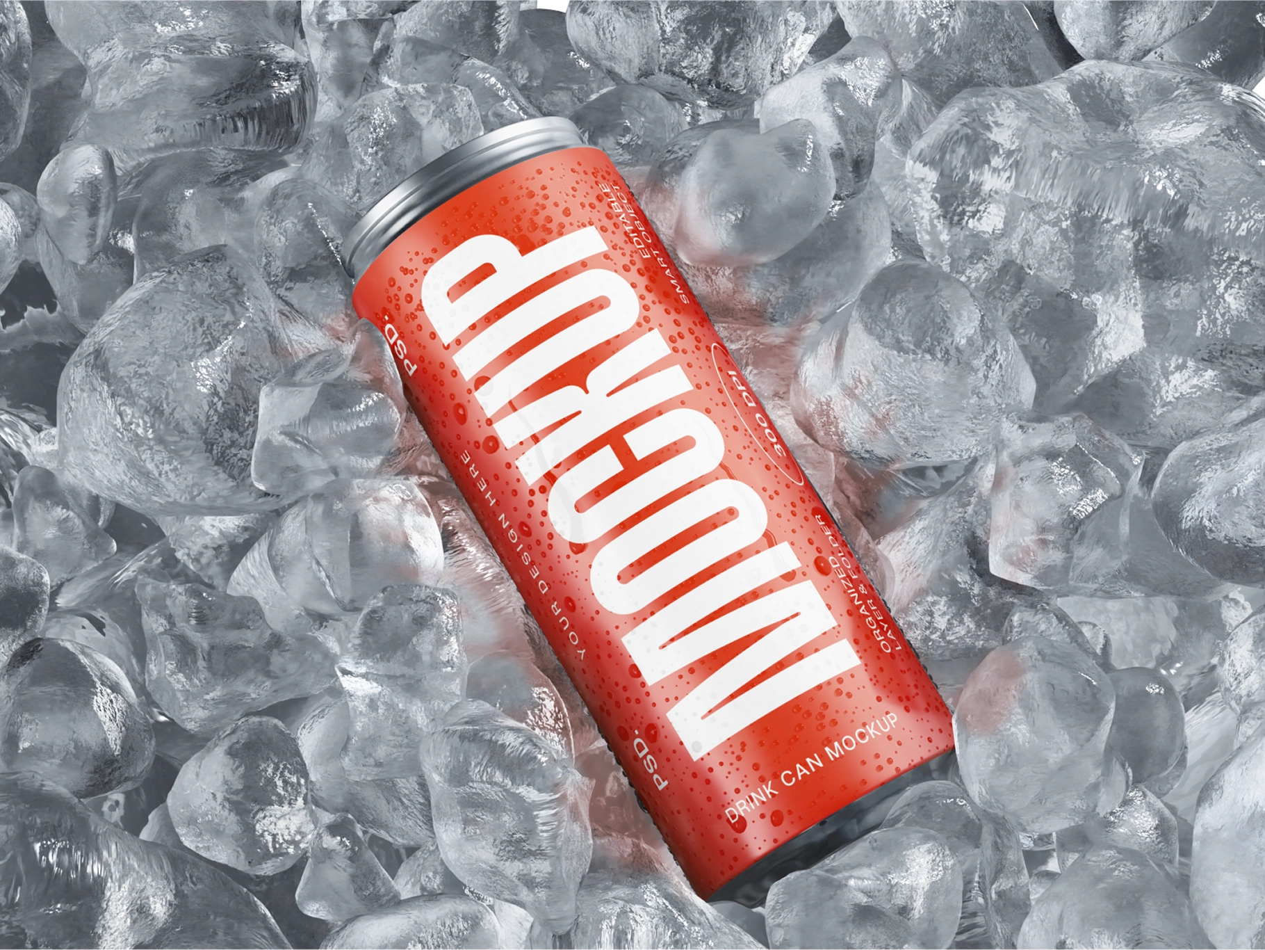 Isometric Soda Can Mockup