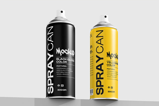 Spray Can Mockup
