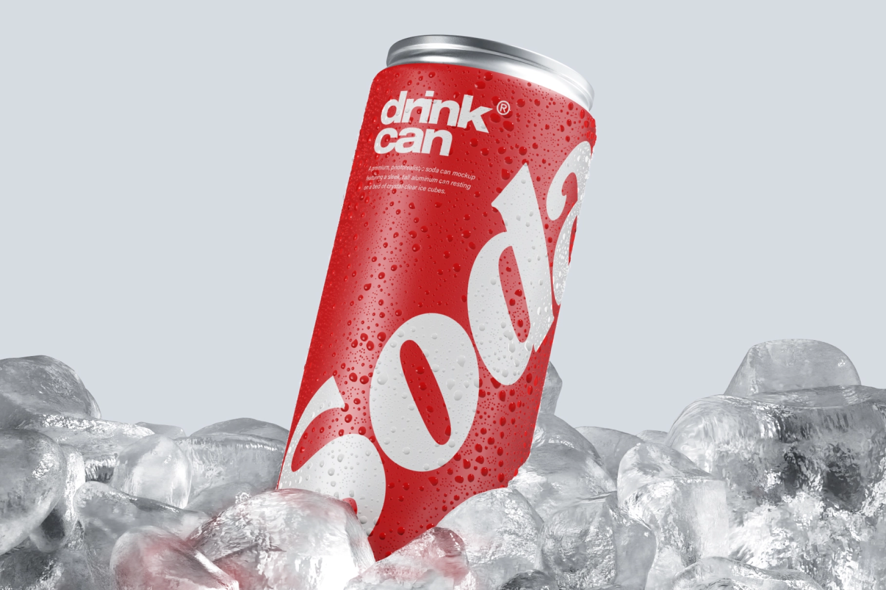 Iced Soda Can Mockup