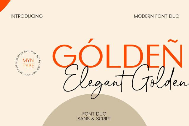 Elegant Golden - Font Duo
