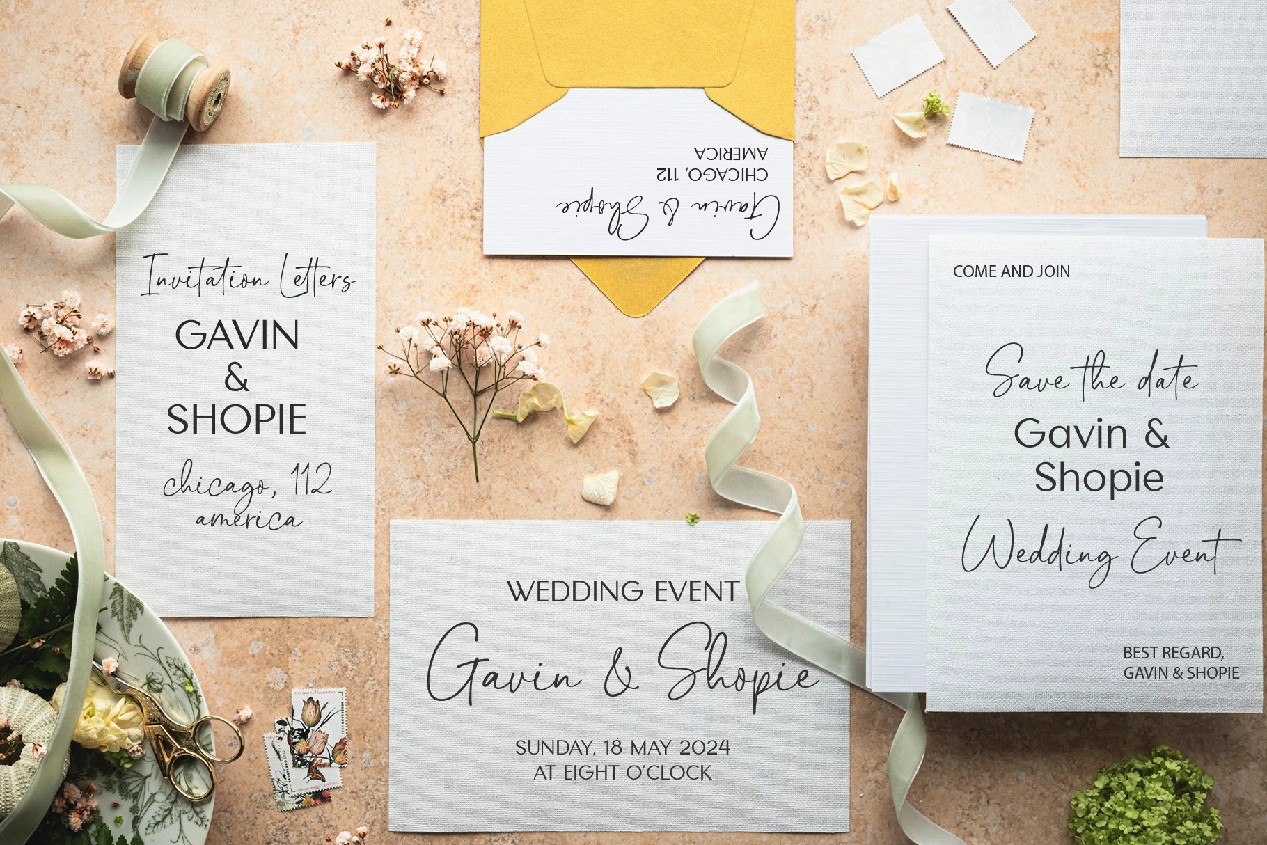 Elegant Golden - Font Duo