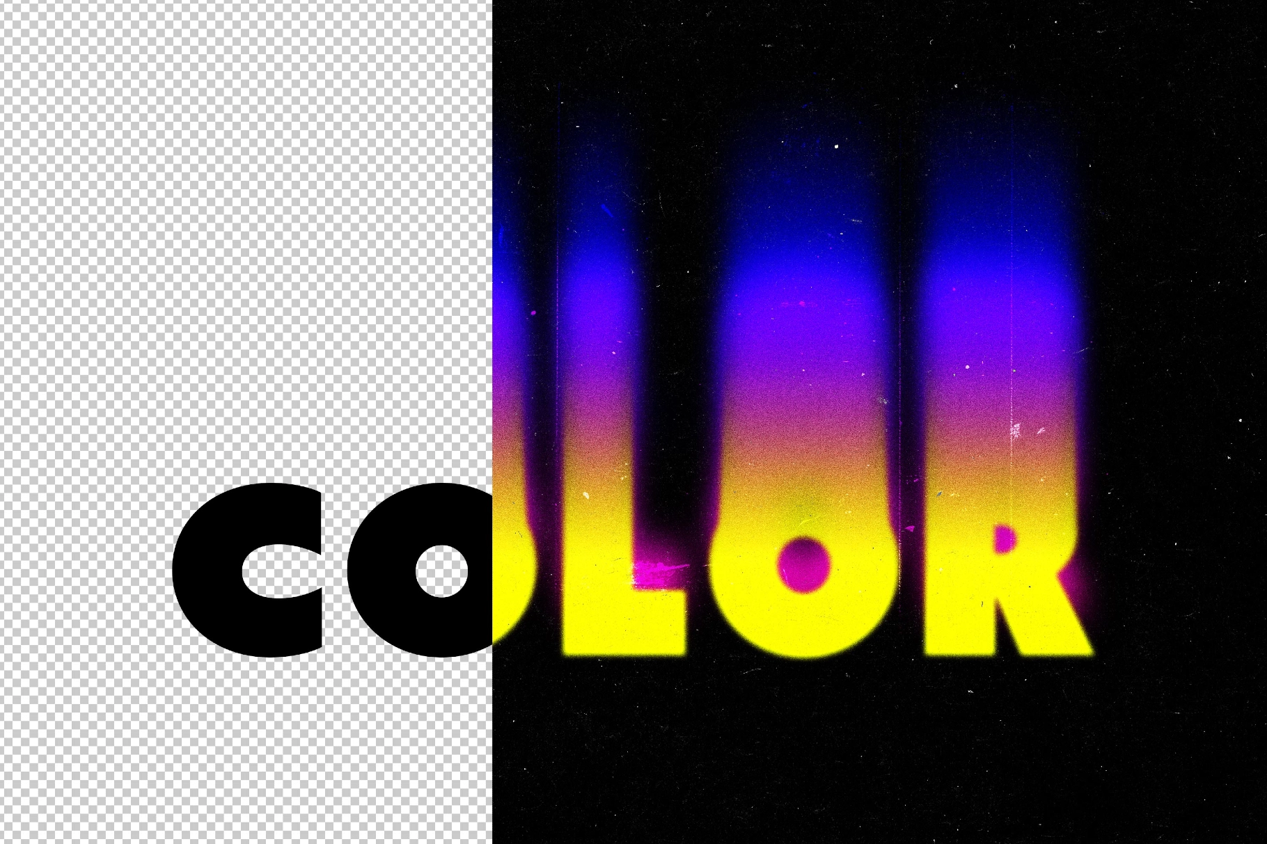 Smudged Toxic Text Effect