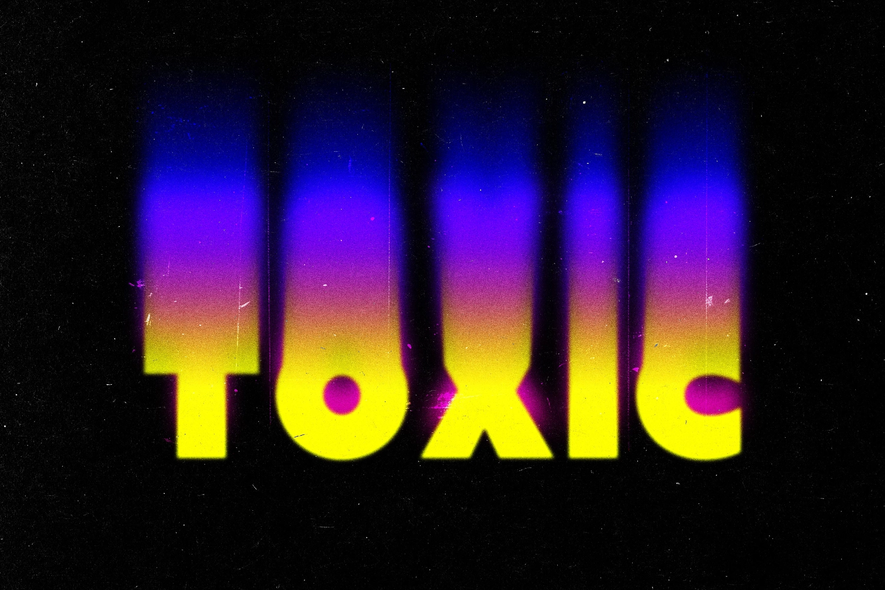 Smudged Toxic Text Effect