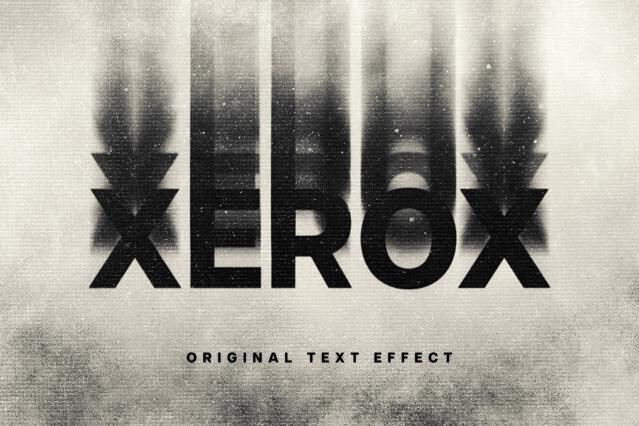 Xerox Text Effect