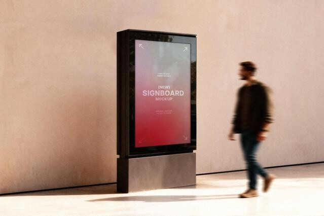 Minimalist Outdoor Signage Mockup