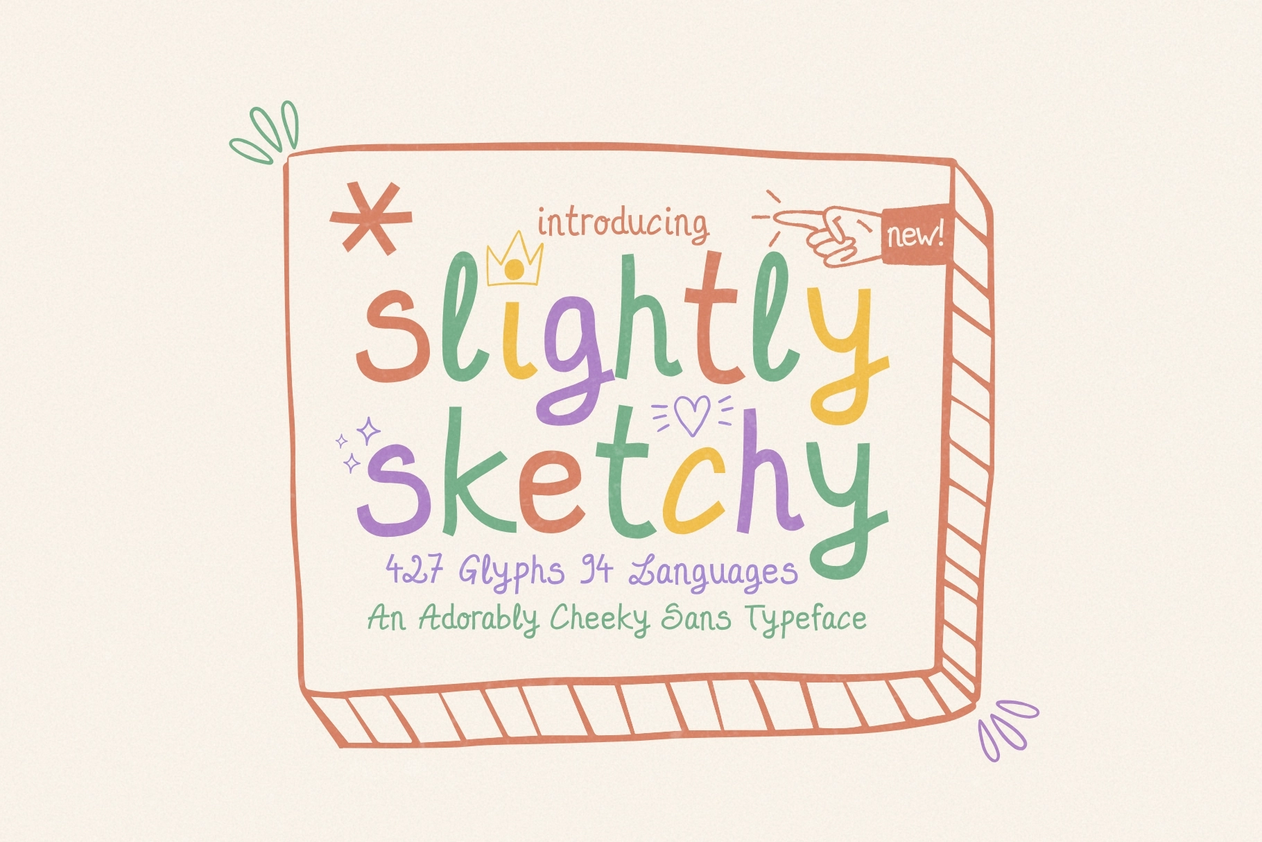 Slightly Sketchy - Cheeky Typeface